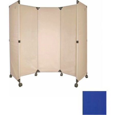 VERSARE SOLUTIONS. Portable Mobile Room Divider, 6' Blue 1706003